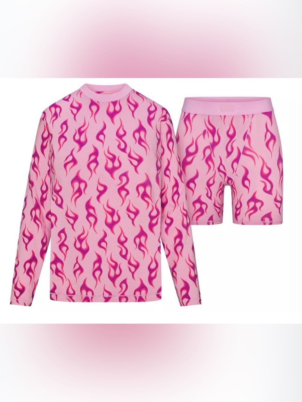 SKIMS BOYFRIEND LONG SLEEVE AND BOXER SET